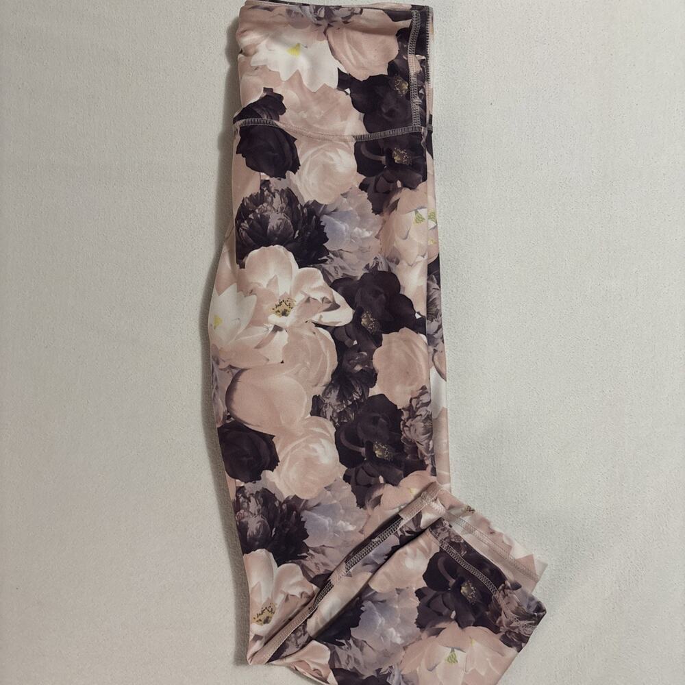 Balance Collection purple and Pink print capri leggings women’s